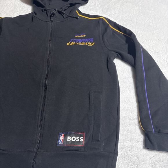BOSS x NBA Men's Los Angeles Lakers Zip-Up Solid Hoodie Size S - Picture 2 of 9